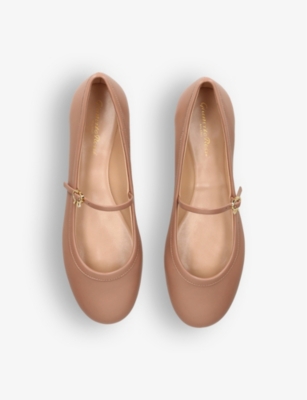 GIANVITO ROSSI: Carla ribbon-buckle leather flats