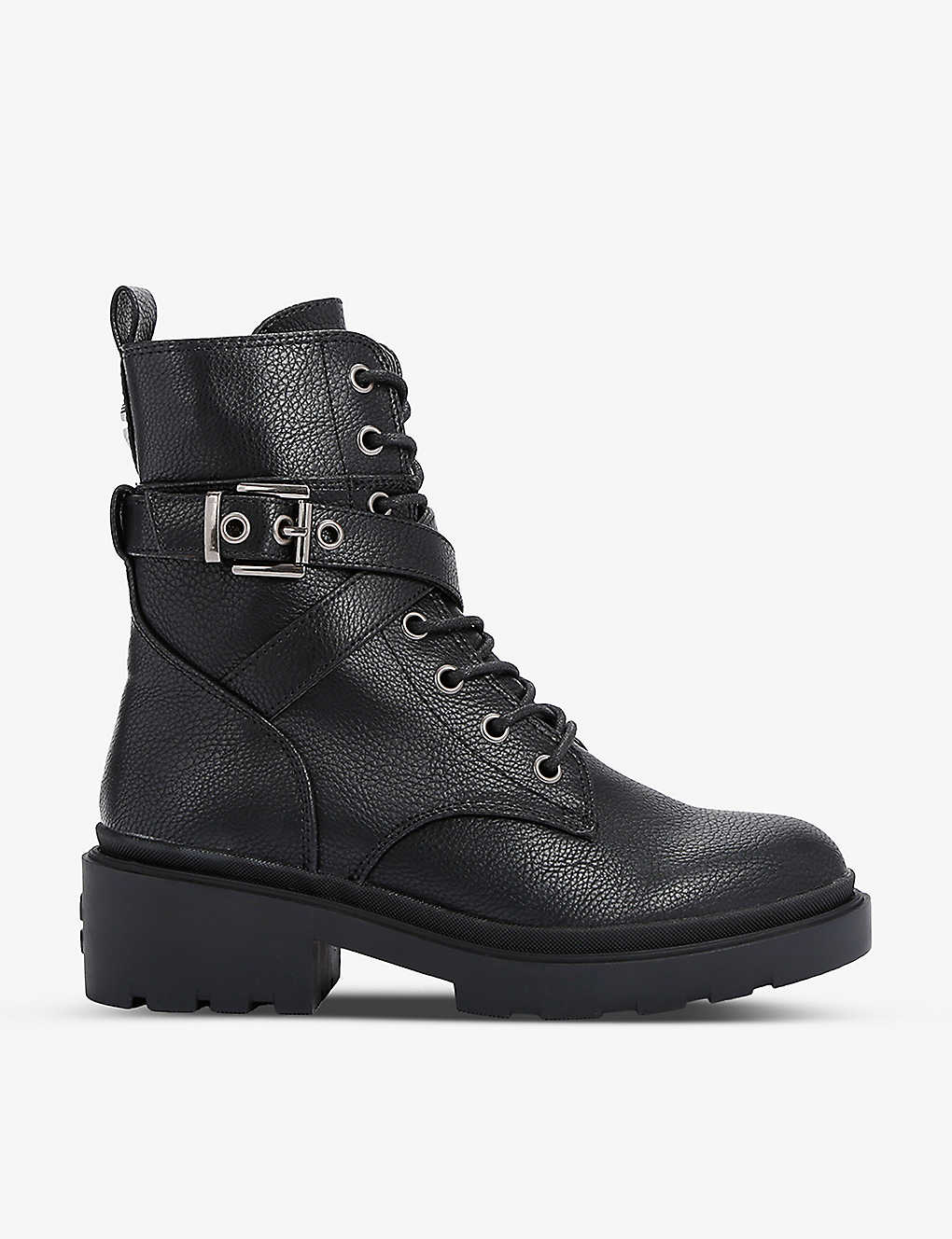 Carvela Womens Black Boulder Faux-leather Ankle Boots