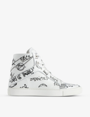 Zadig & Voltaire High Flash High-top Leather Sneakers In White