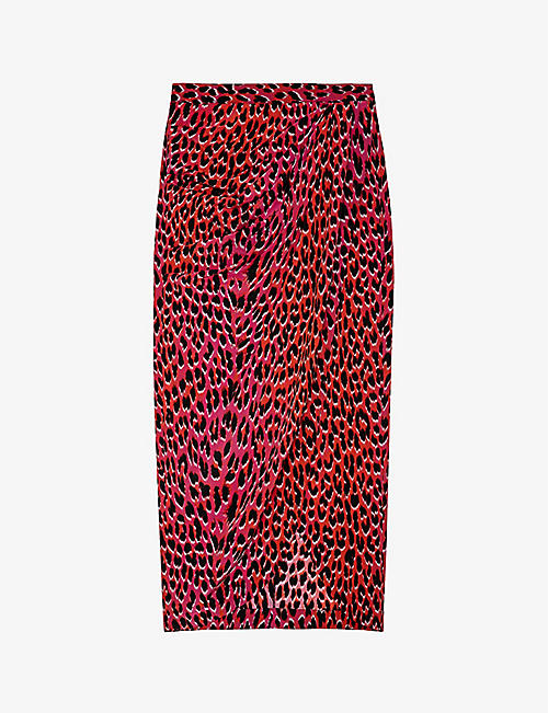 ZADIG&VOLTAIRE: Jamelia leopard-print silk midi skirt