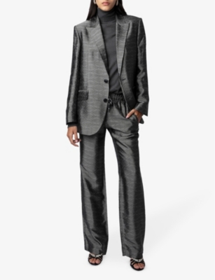 Zadig & Voltaire Jacquard-blazer In Anthracite