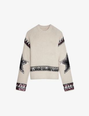 Zadig & Voltaire Sequin-embellished Cashmere Jumper In Sugar