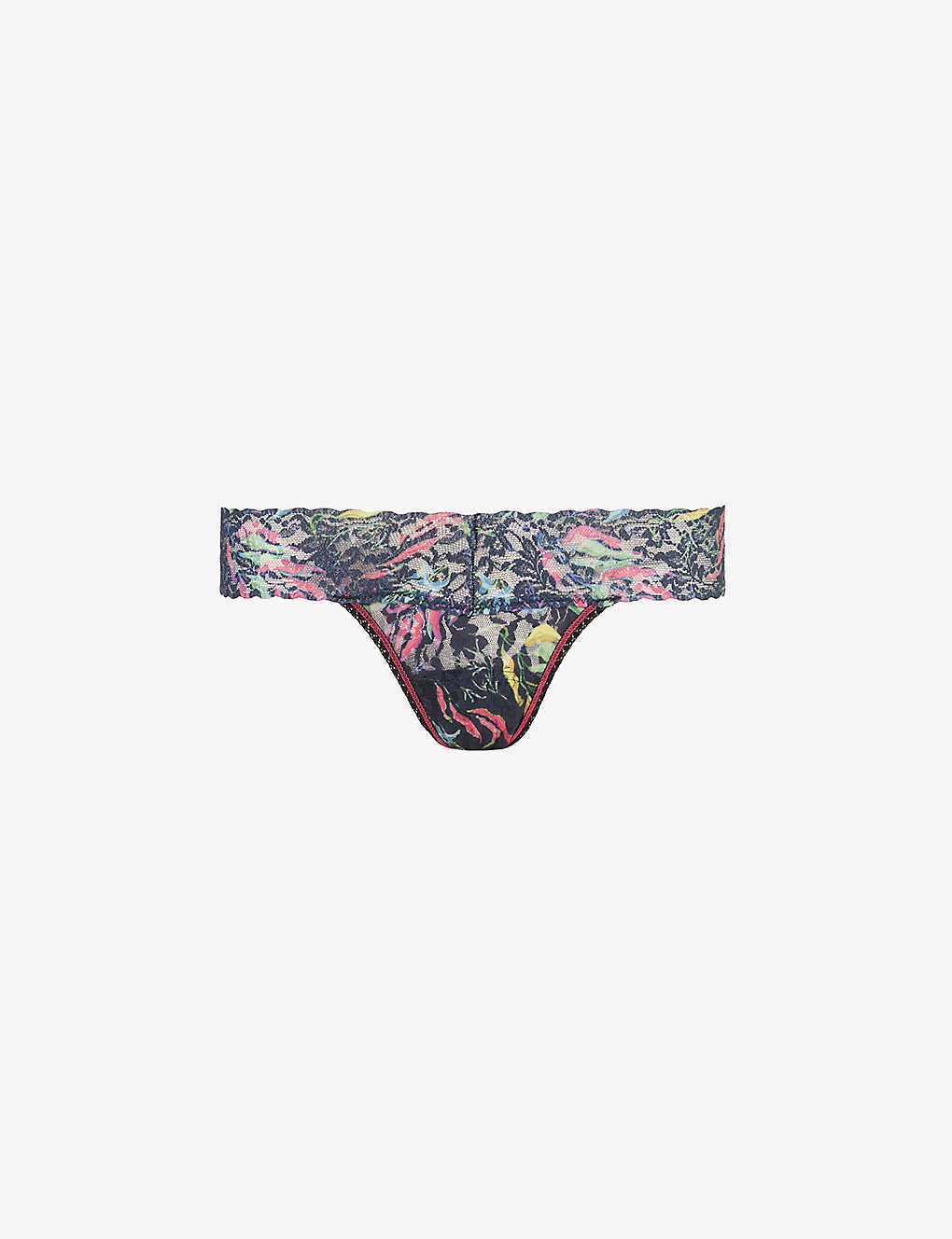 Hanky Panky Signature Low-rise Lace Thong In Floating (sea Reeds)