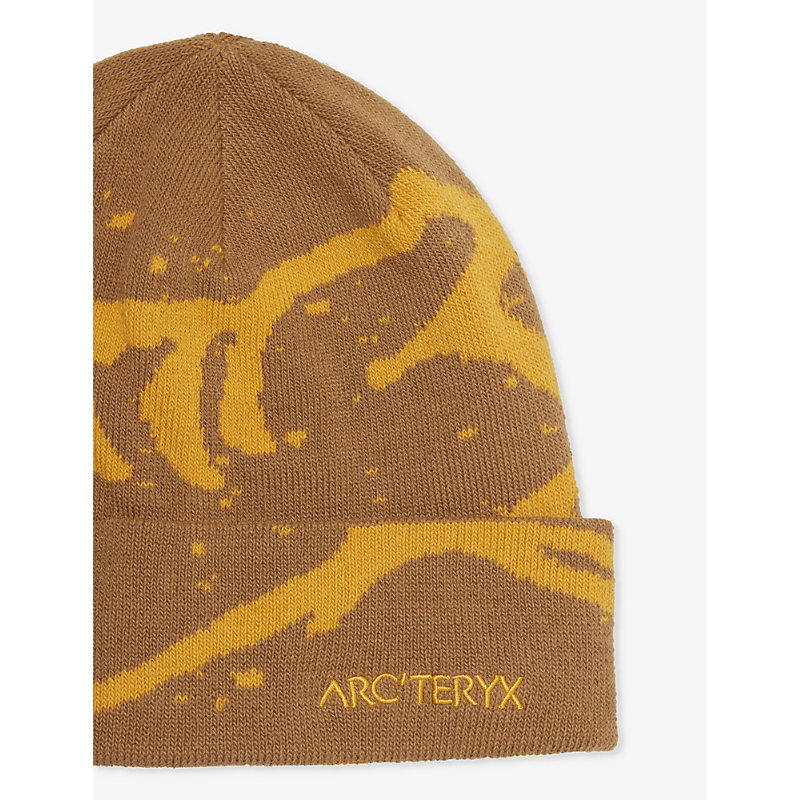 Shop Arc'teryx Arcteryx Men's Relic/yukon Abstract-print Brand-embroidered Stretch-woven Beanie