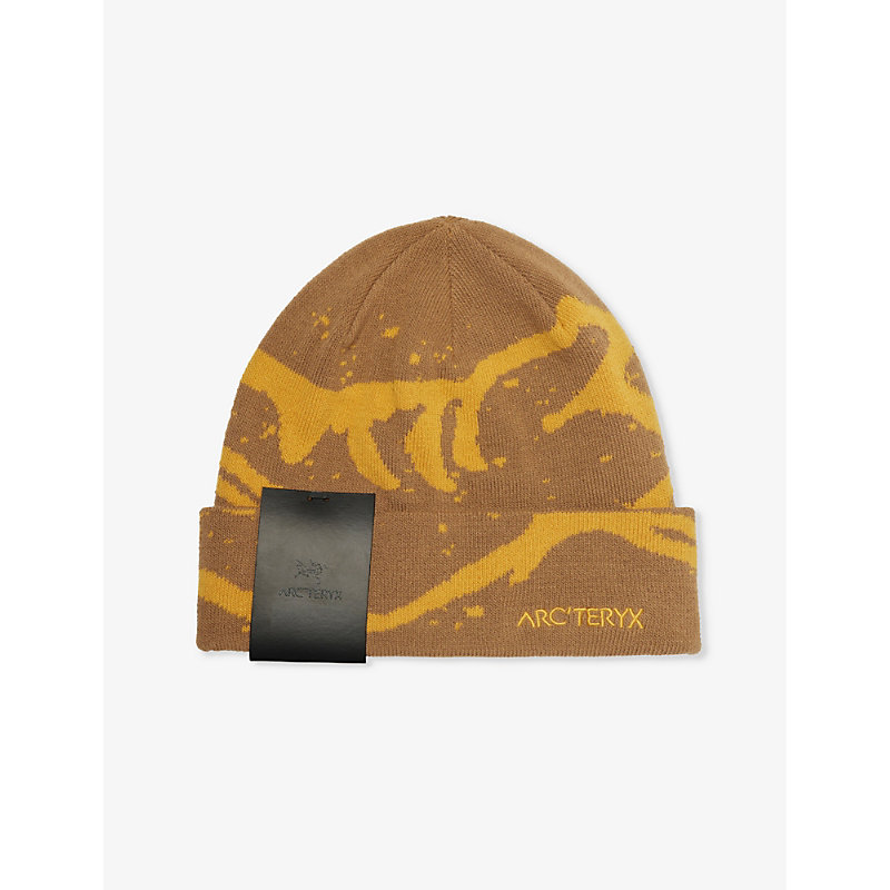 Arc'teryx Abstract-print Brand-embroidered Stretch-woven Beanie In Relic/yukon