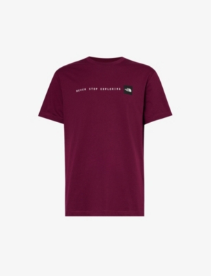 The North Face Mens Boysenberry Logo-print Regular-fit Cotton-jersey T-shirt