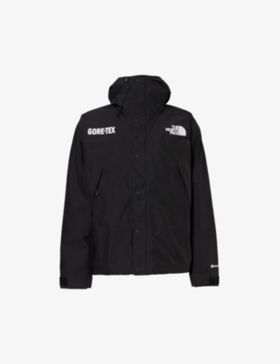 The North Face Mens Black Gtx Mountain Logo-print Shell Jacket