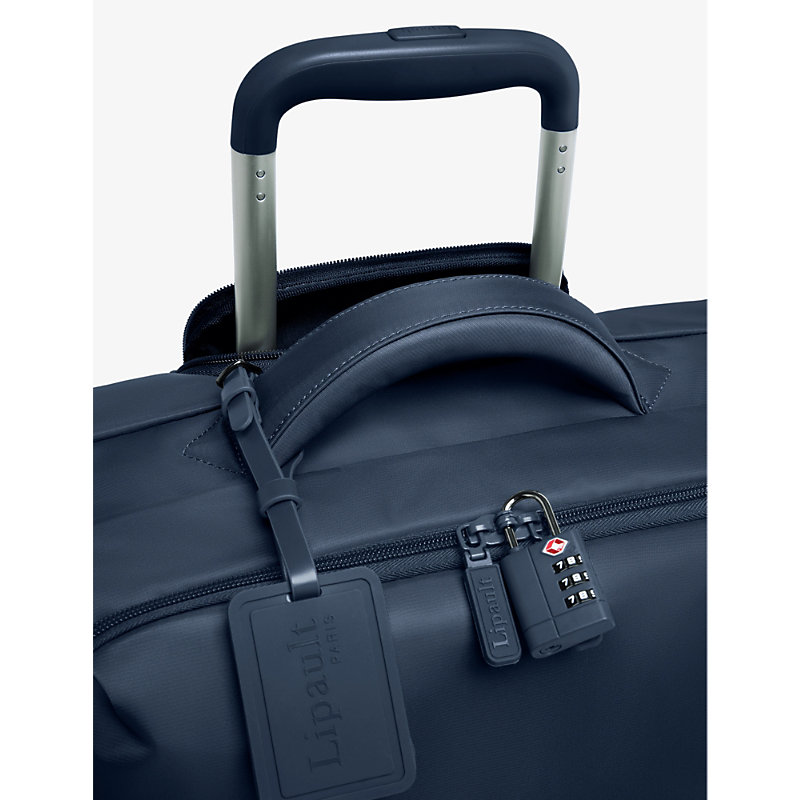 Shop Lipault Navy Plume Very Long Nylon Suitcase 79cm