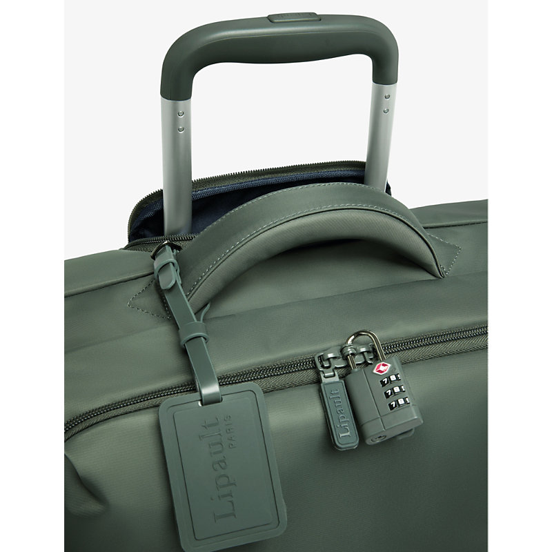 Shop Lipault Plume Very Long Nylon Suitcase 79cm In Khaki