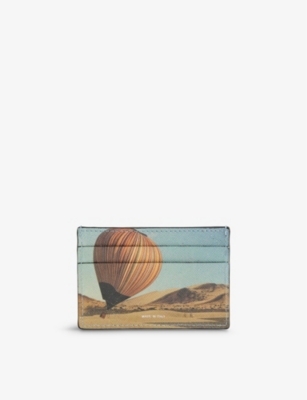 PAUL SMITH: Graphic-pattern leather card holder