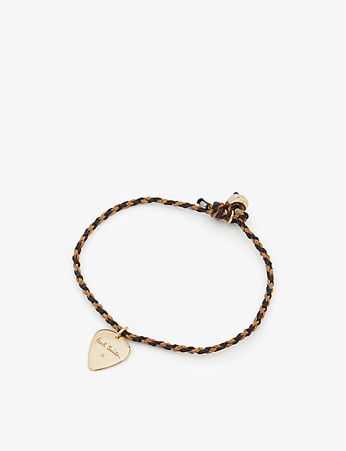 PAUL SMITH: Logo-charm rope-chain sterling silver and copper bracelet