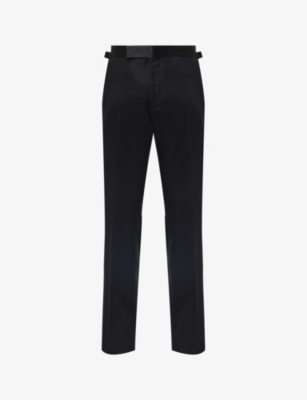 Tom Ford Shelton Wool Tailored Trousers In Black