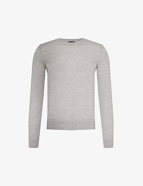 TOM FORD: Crewneck long-sleeved wool knitted jumper