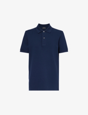 TOM FORD: Straight-hem regular-fit cotton-piqué polo shirt