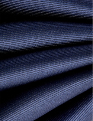 Shop Tom Ford Mens Navy Twill-texture Silk Tie