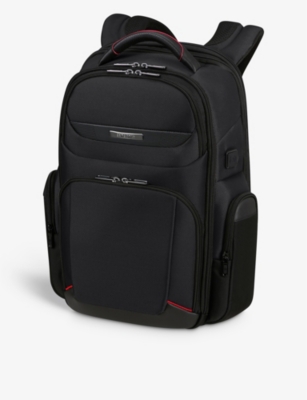 Shop Samsonite Pro-dlx 6 Logo-embellished Woven Backpack In Black