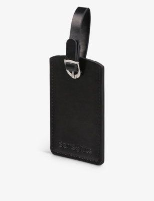 Samsonite Black Logo-embossed Faux-leather Luggage Tag | ModeSens