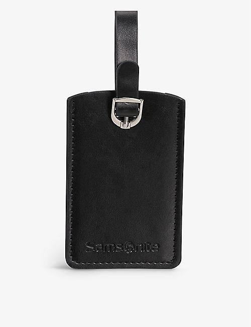SAMSONITE: Logo-embossed faux-leather luggage tag