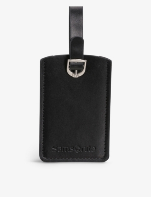 Samsonite Black Logo-embossed Faux-leather Luggage Tag | ModeSens