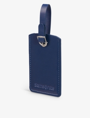 SAMSONITE ACCESSORIES: Logo-embossed faux-leather luggage tag