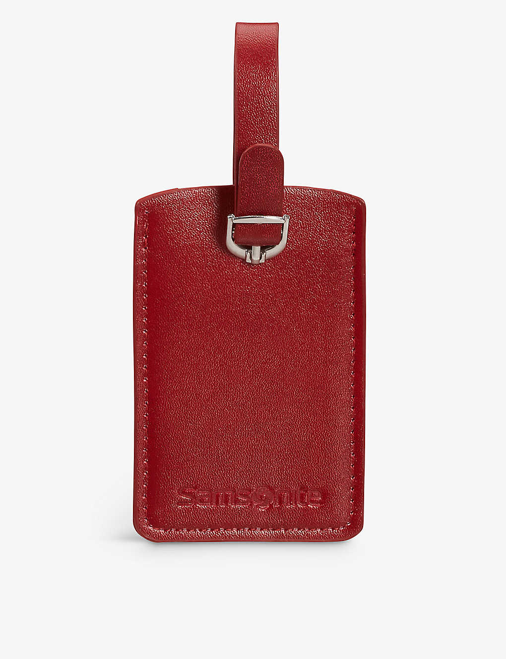 Samsonite Red Logo-embossed Faux-leather Luggage Tag