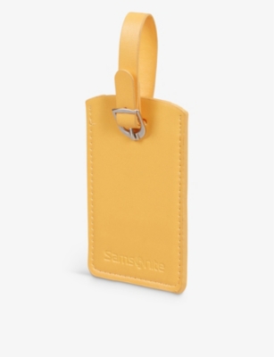 Samsonite Sunflower Logo-embossed Faux-leather Luggage Tag In Sunflower