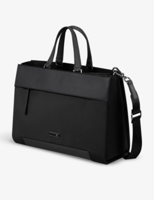 Shop Samsonite Zalia Recycled-polyester Briefcase 30cm In Black