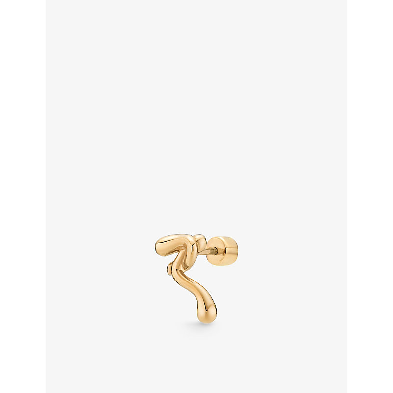 Maria Black Womens Gold Powderpuff 18ct Yellow Gold-plated Recycled Sterling-silver Stud Earring