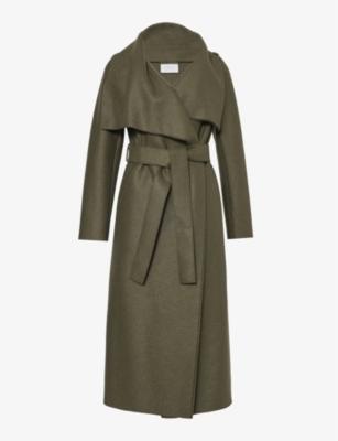 HARRIS WHARF LONDON: Volcano belted wool coat