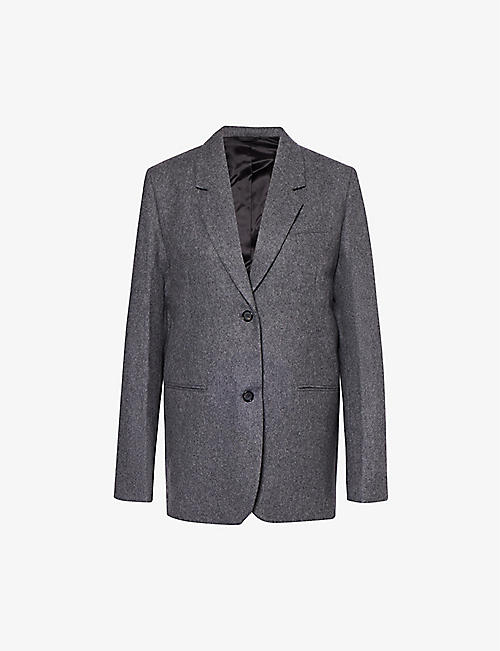 TOTEME: Single-breasted notch-lapel recycled wool-blend blazer