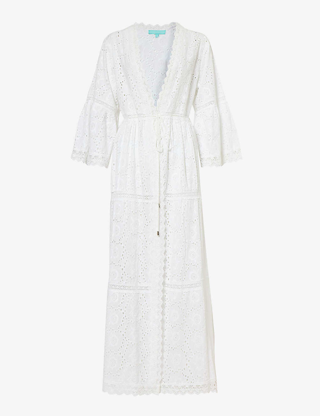 Melissa Odabash Womens White Ava Relaxed-fit Cotton Robe