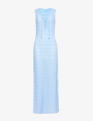 MELISSA ODABASH: Maddie scalloped-trim knitted cover-up