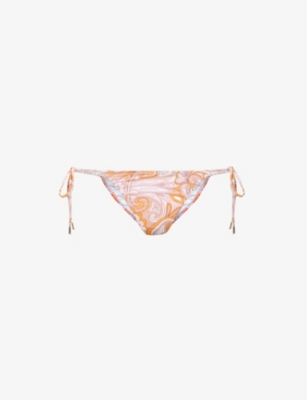 Melissa Odabash Womens Mirage Orange Miami Halterneck Stretch-woven Bikini Bottoms In Mirage Orange