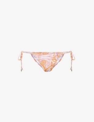 MELISSA ODABASH MELISSA ODABASH WOMEN'S MIRAGE ORANGE MIAMI HALTERNECK STRETCH-WOVEN BIKINI BOTTOMS