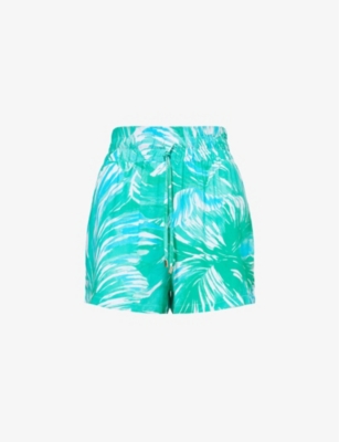 MELISSA ODABASH: Annie abstract-pattern woven shorts