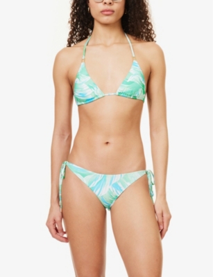 Shop Melissa Odabash Women's Rainforest Cancun Graphic-pattern Bikini Top