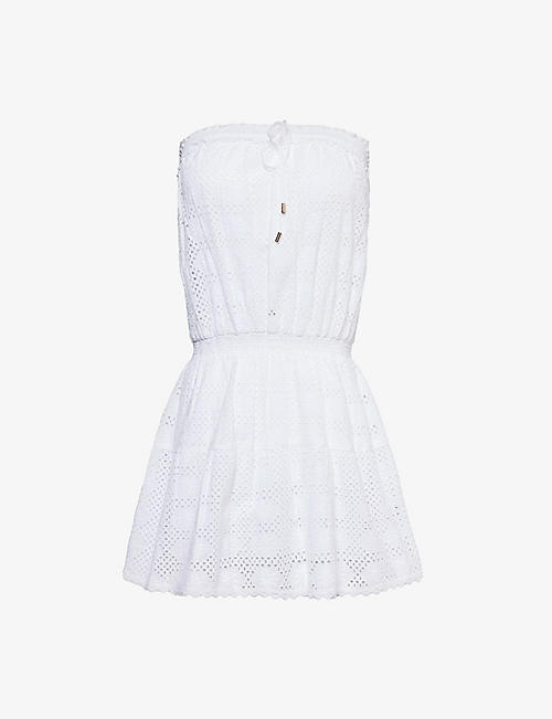 MELISSA ODABASH: Colette strapless cotton mini dress