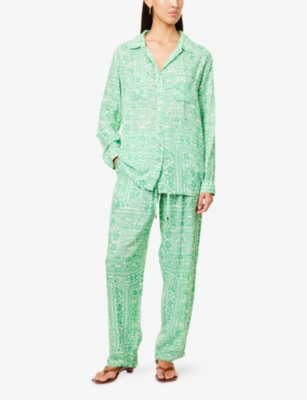 MELISSA ODABASH: Millie abstract-pattern woven shirt