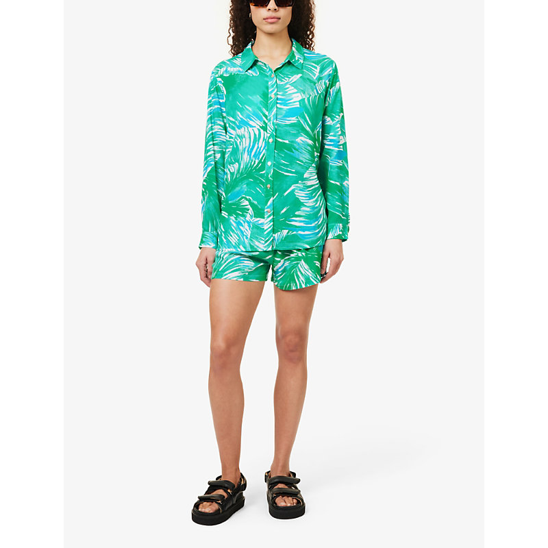 Shop Melissa Odabash Women's Rainforest Millie Abstract-pattern Woven Shirt