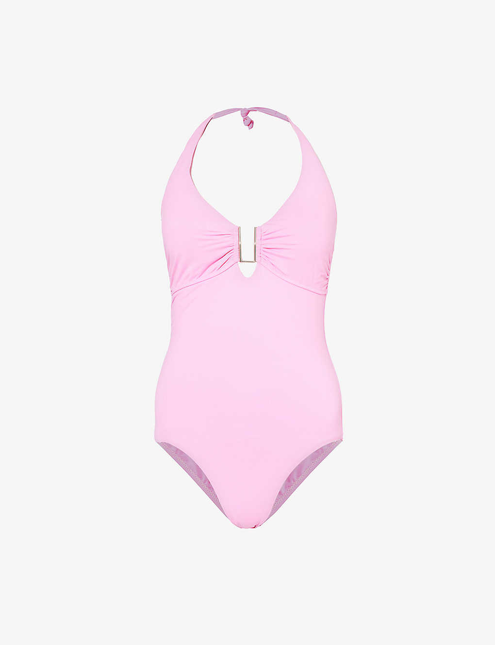Shop Melissa Odabash Tampa Halter-neck Swimsuit In Pink