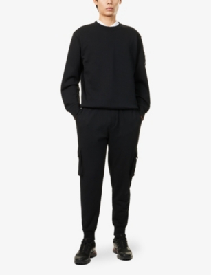 Moose Knuckles Black Hartsfield Tapered-leg Cotton-jersey Jogging Bottoms Xl In Black