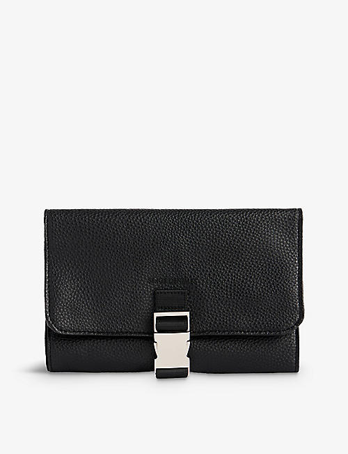 SERGE DENIMES: Brand-debossed faux-leather jewellery pouch