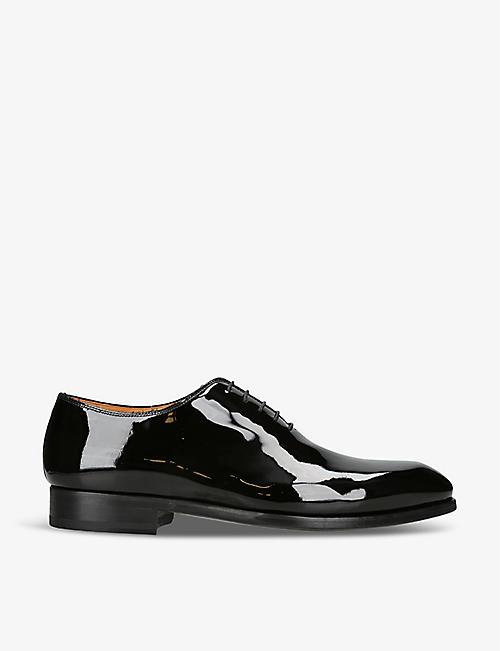 MAGNANNI: Flex tonal-stitching leather oxford shoes