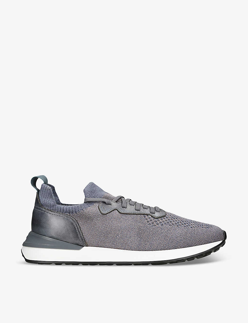 Magnanni Mens Grey Grafton Knitted Low-top Trainers