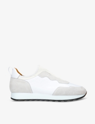 Shop Magnanni Mens White Murgon Mica No-lace Leather Low-top Trainers