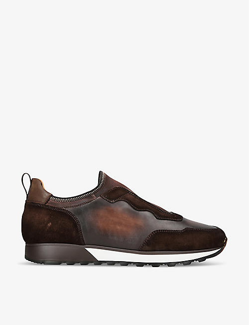 MAGNANNI: Murgon Mica no-lace leather low-top trainers