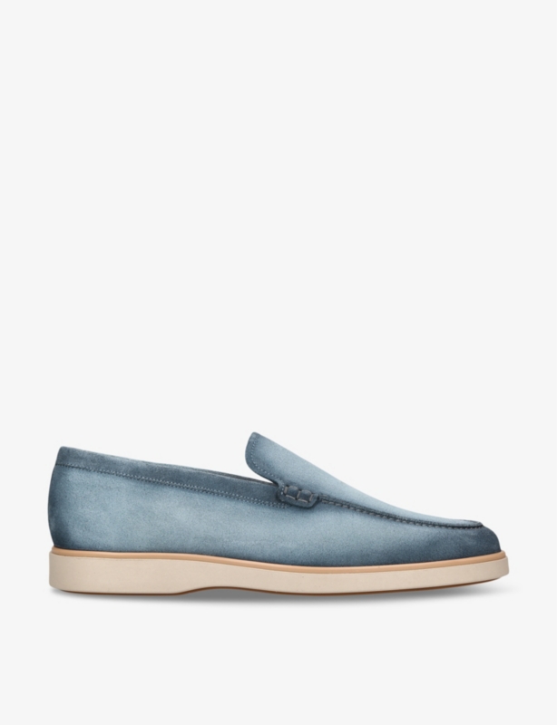 Paraiso tonal-stitching suede loafers