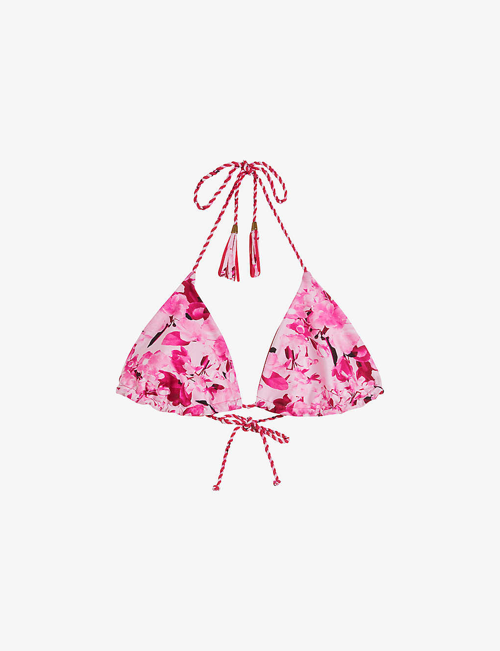 Ted Baker Womens Brt-pink Alaniaa Reversible Floral-print Bikini Top