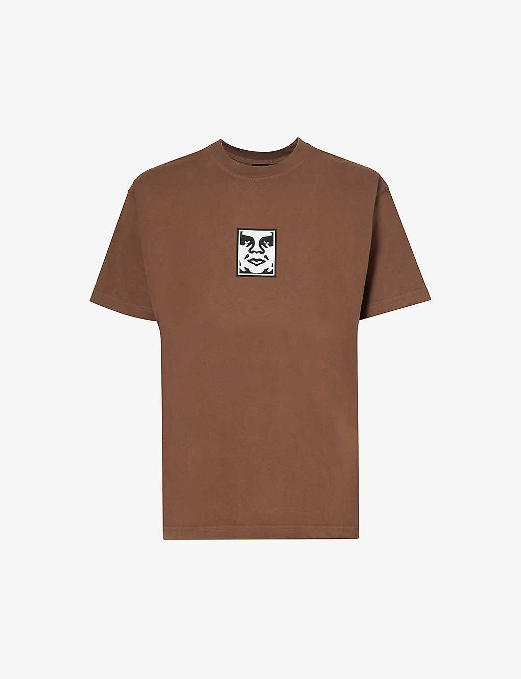 Obey Mens Sepia Icon Brand-print Cotton-jersey T-shirt