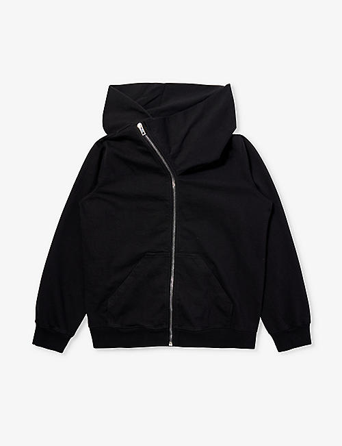 RICK OWENS: Mountain asymmetric-zip cotton-jersey hoody 6-12 years
